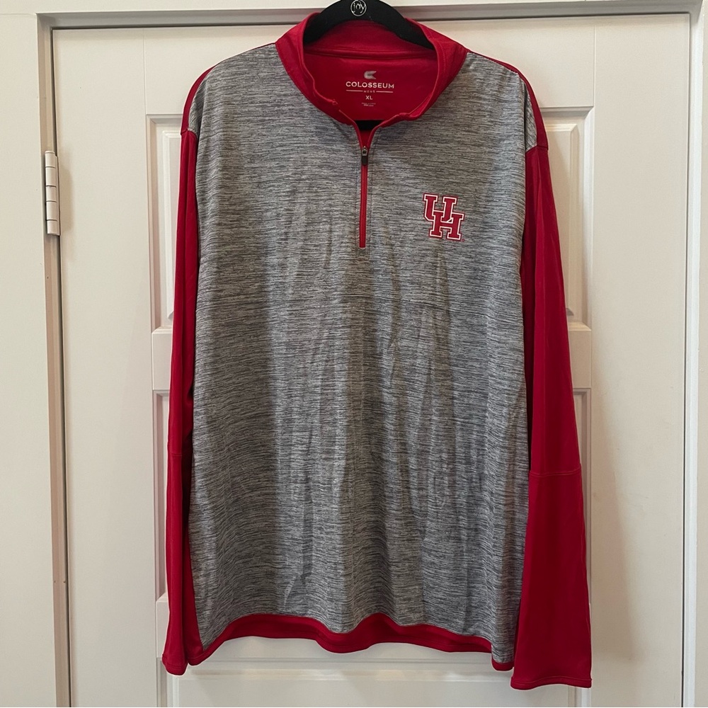 University of Houston Men's Quarter Zip Long Sleeve Shirt size XL